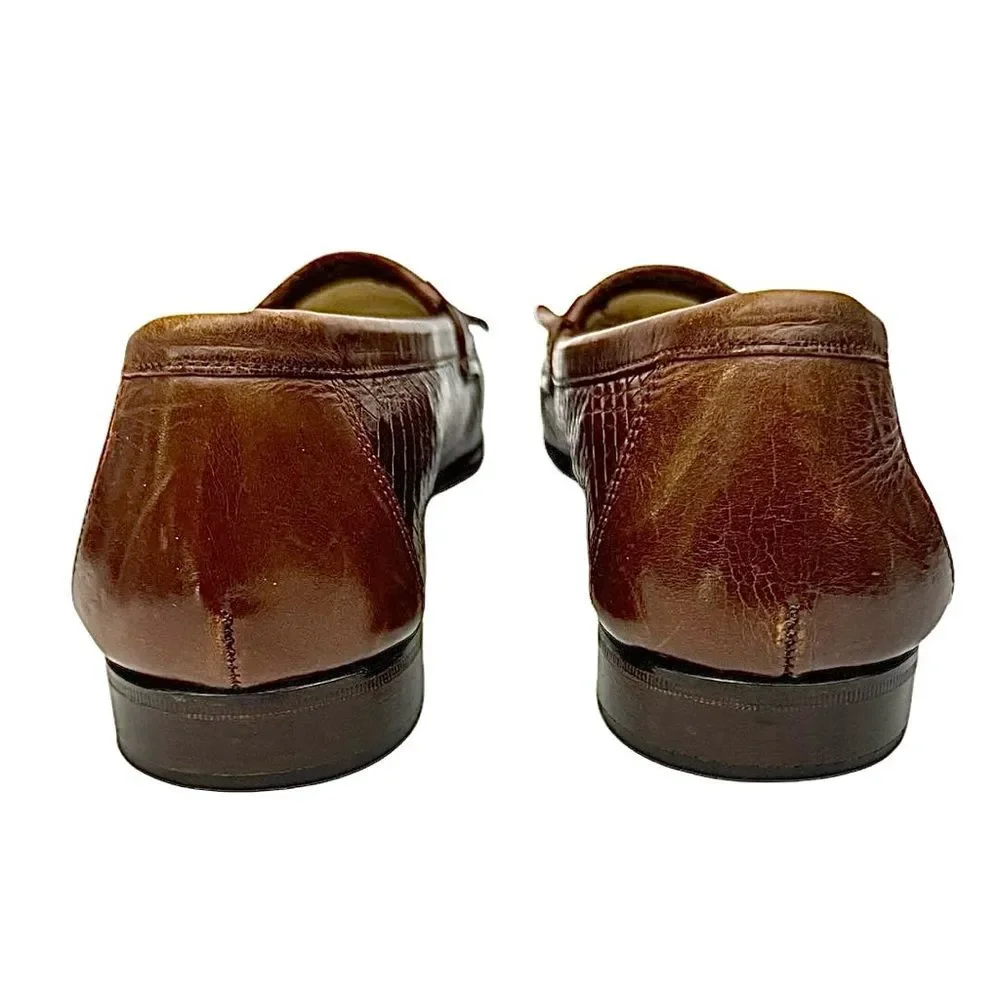 Johnston & Murphy Woven Top Kilt Tassel Leather Loafers Men’s 8.5M Italy